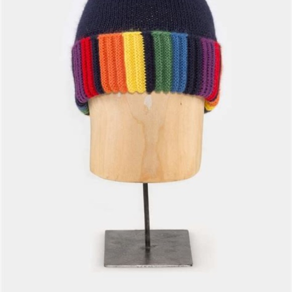 Alicia Adams Alpaca Multicolor Striped Beanie - Picture 3 of 6